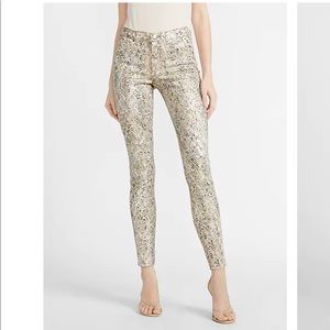 Express Skinny Snakeskin Jeans